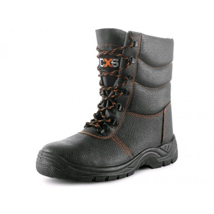 Zimná bezpečnostná poloholeňová obuv CXS STONE TOPAZ S3,čierna